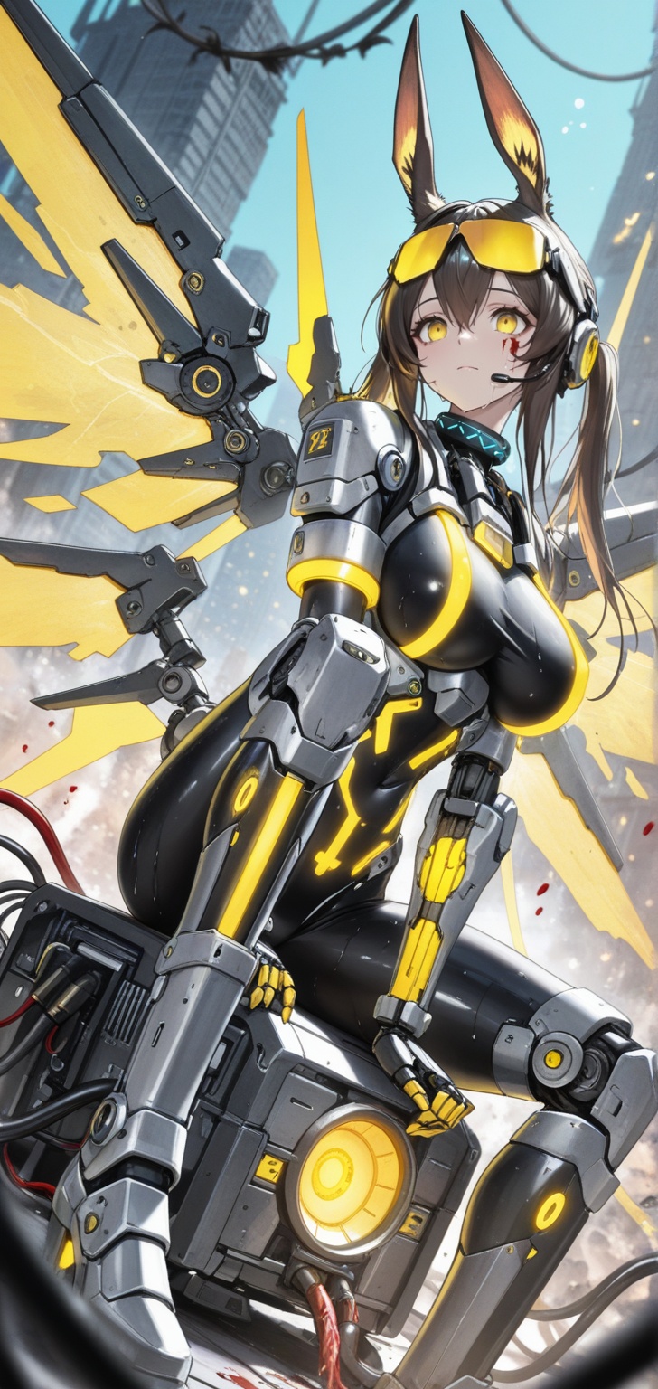 ((1girl,  amiya_\(arknights\),  )) hard edge painting on Tensor.Art