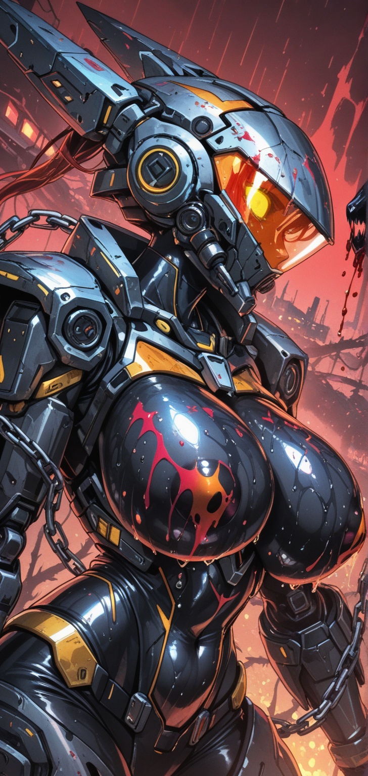 1girl,  mecha,  face covered on Tensor.Art