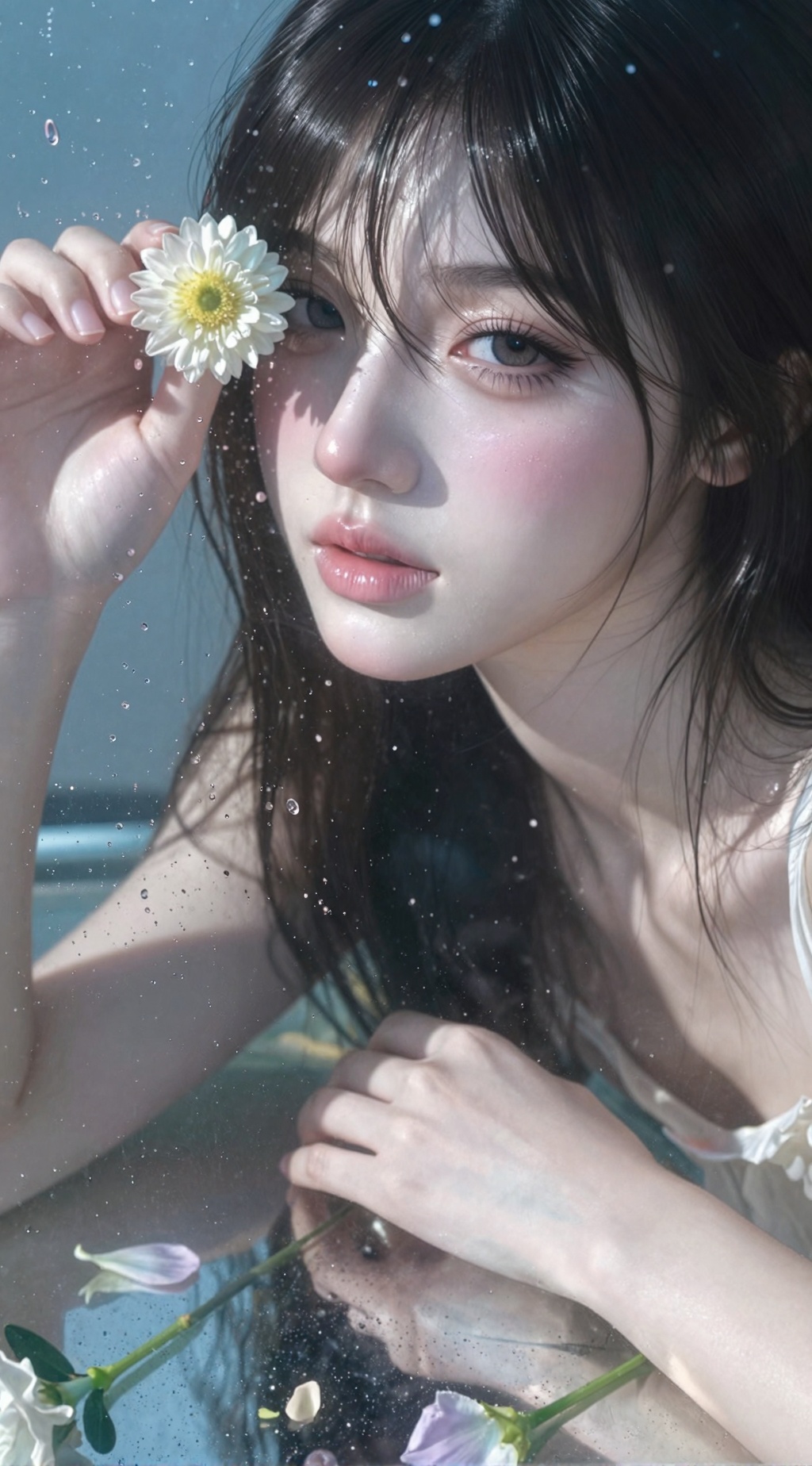 cinematic portrait,  young woman,  delicate facial features on Tensor.Art