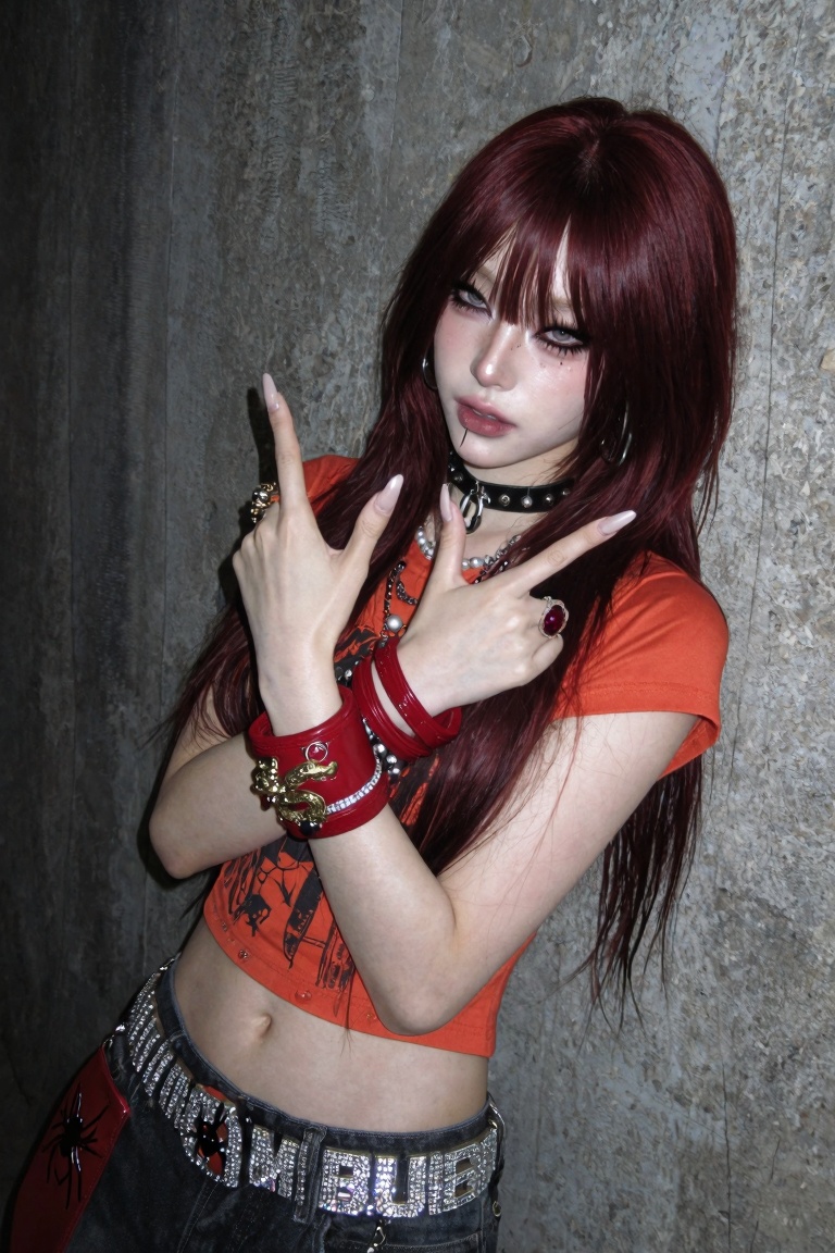 A beautiful young woman with a pretty face,  cold expression,  radiant complexion on Tensor.Art