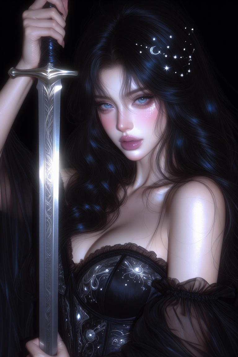 1female,  luminous skin,  icy blue eyes on Tensor.Art