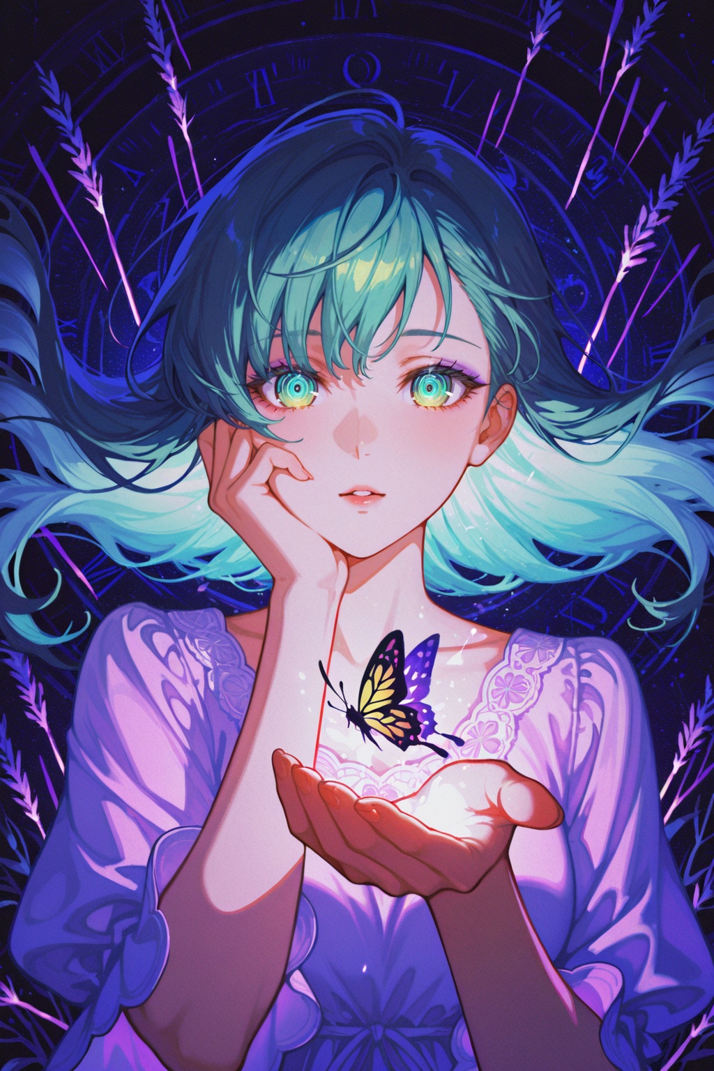 mataou sakura,  1girl,  abstract on Tensor.Art
