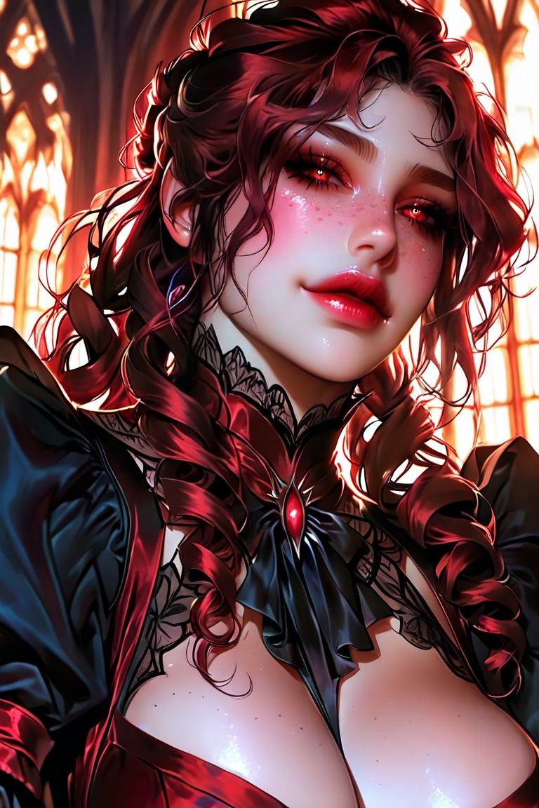 solo,  gothic mansion background,  inside on Tensor.Art