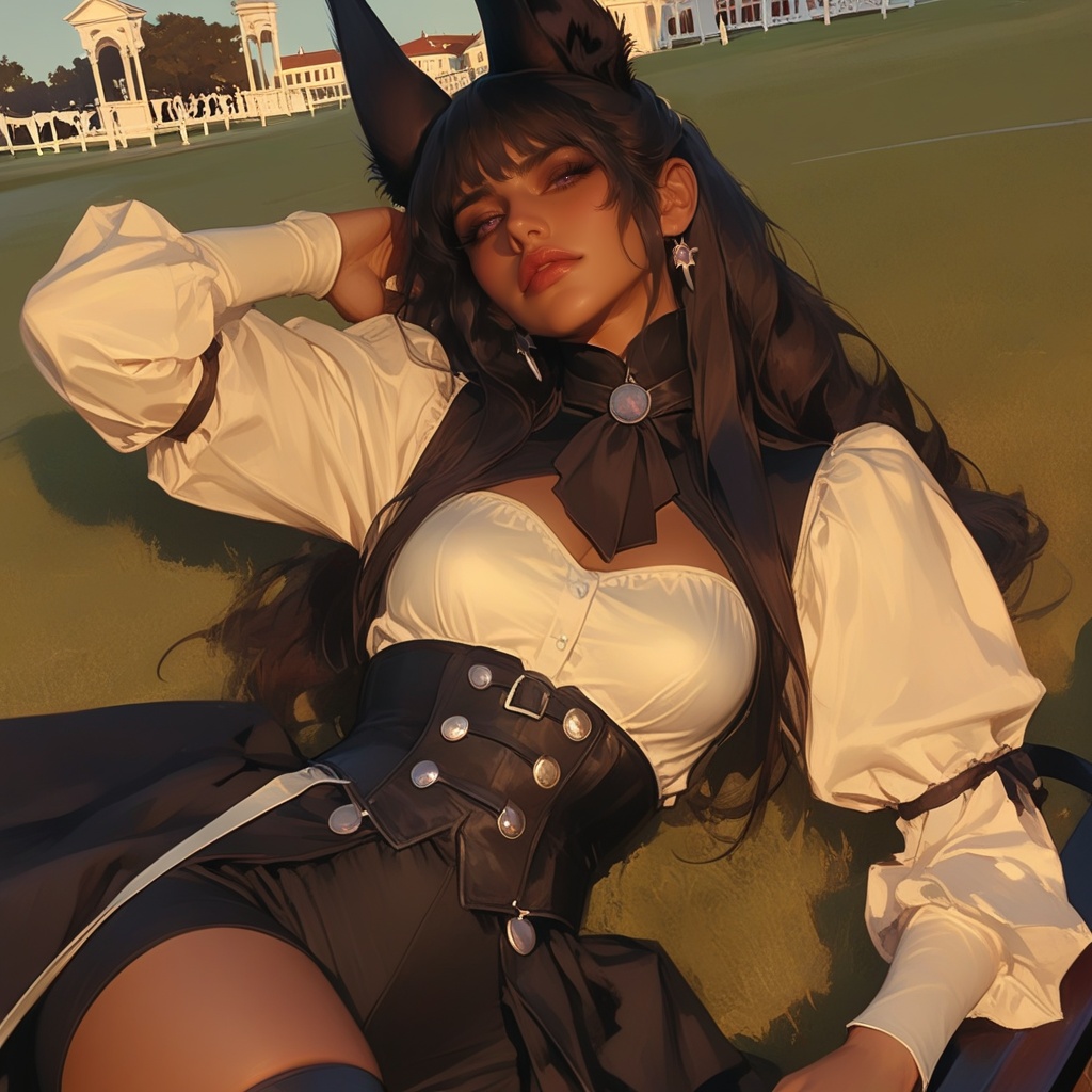 Semi realistic anime style,  1woman,  female Anubis on Tensor.Art