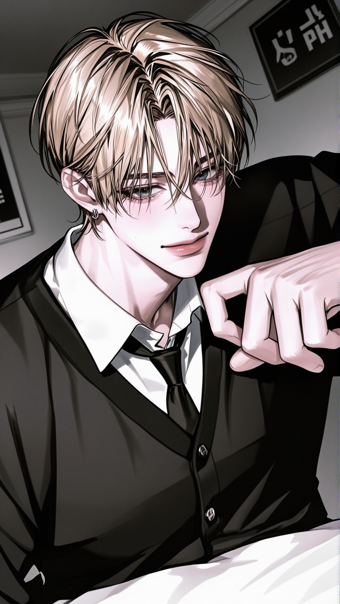 ((night,  room background)) ((1man,  male on Tensor.Art