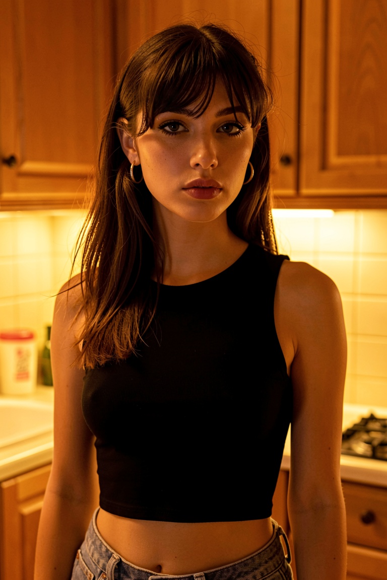 A cinematic,  high-definition portrait of a breathtaking 23-year-old French woman with Parisian-style elegance,  captured...