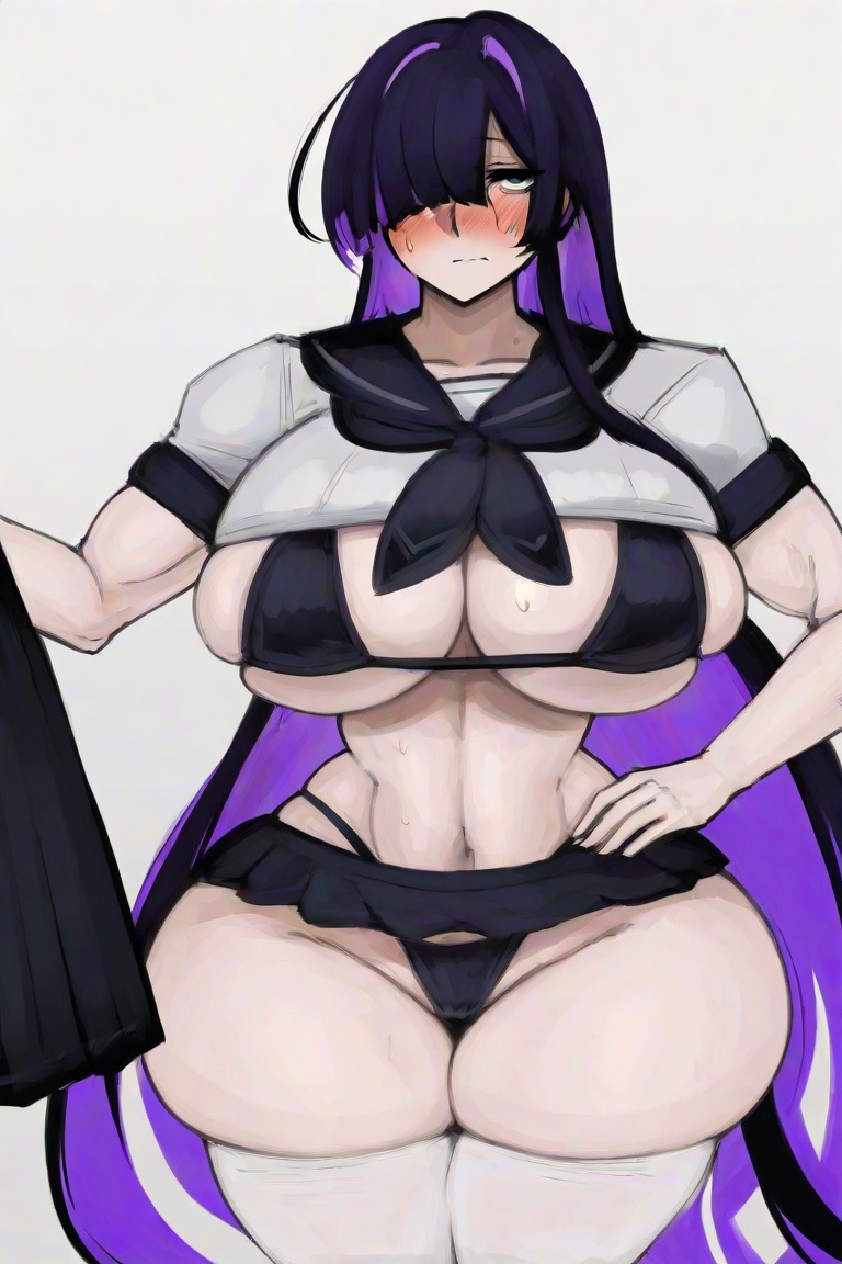 digital anime-style illustration,  woman,  extremely curvaceous muscular build on Tensor.Art