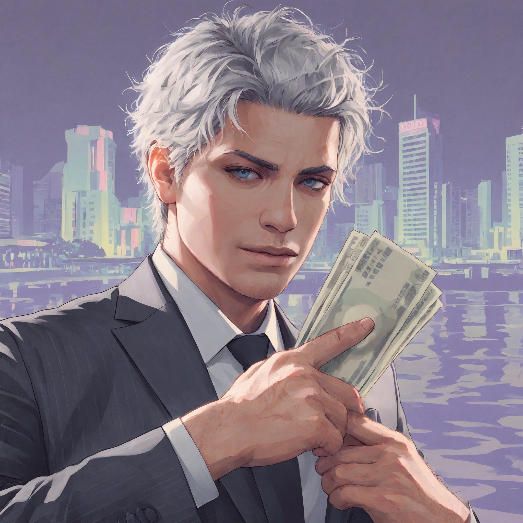 gtaVI-style,  1boy,  short hair on Tensor.Art
