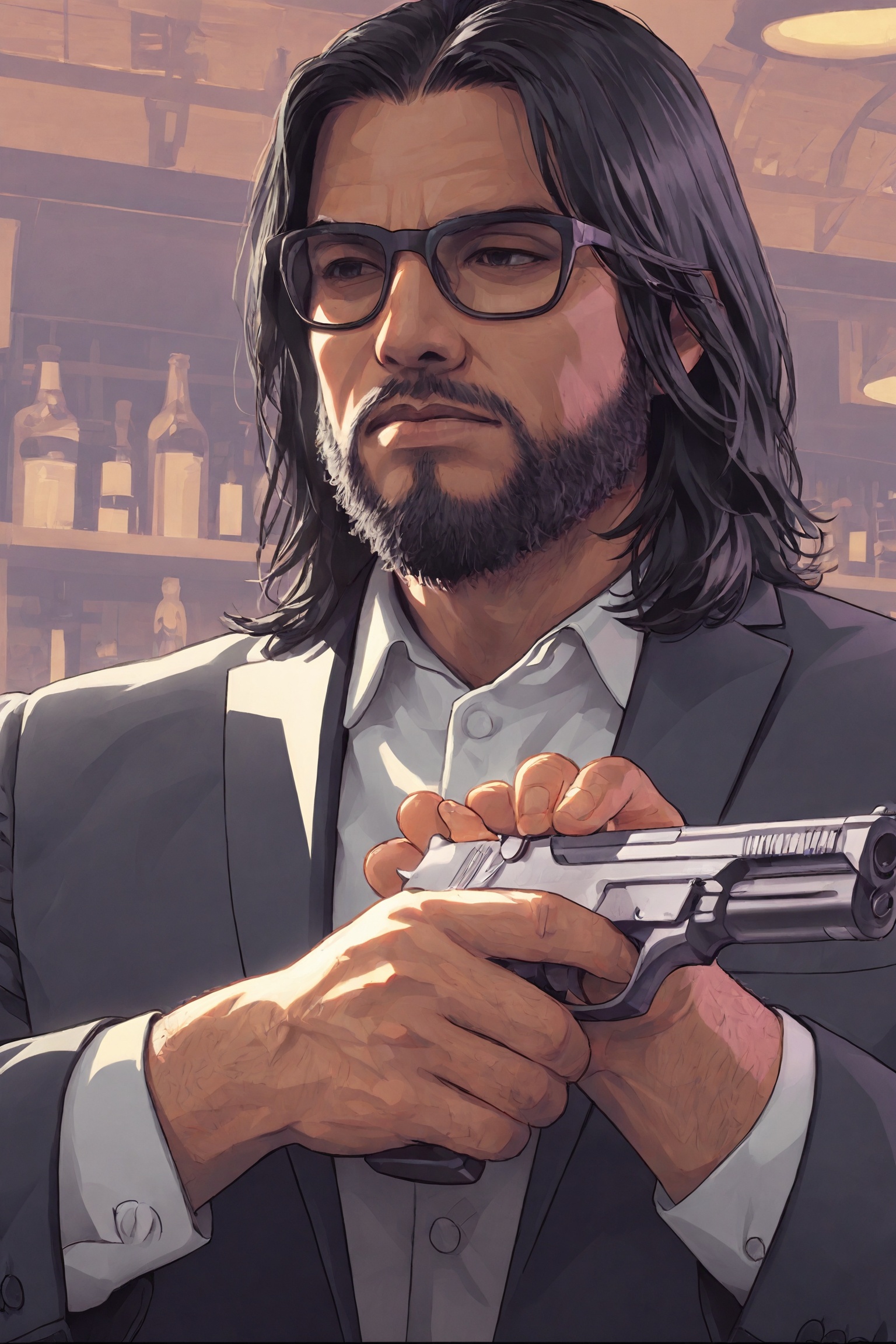 gtaVI-style,  1boy,  medium hair on Tensor.Art
