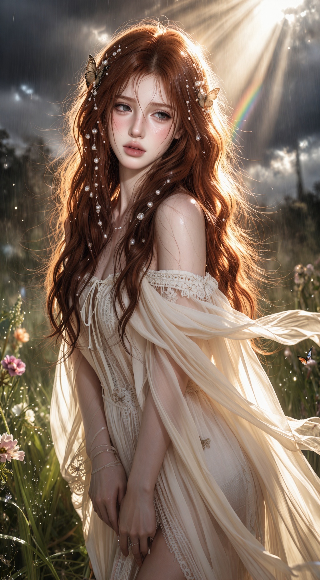 cinematic fantasy portrait,  delicate doll-like facial features,  porcelain skin on Tensor.Art