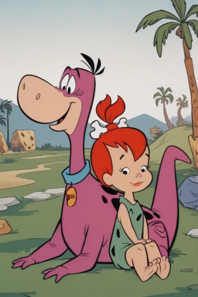 The Flinstones,  Dino,  Pebbles Flintstone on Tensor.Art