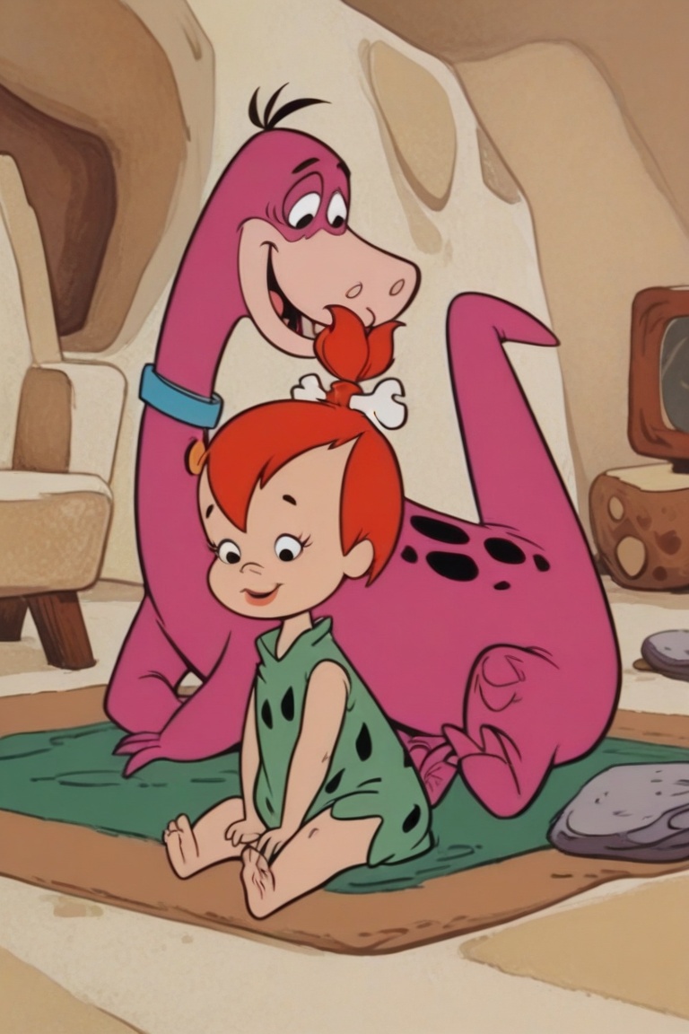 The Flinstones,  Dino,  Pebbles Flintstone on Tensor.Art
