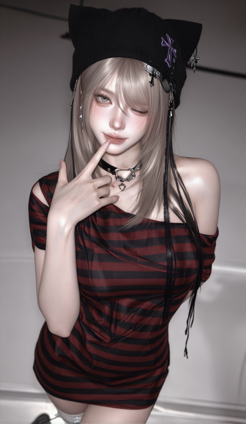 1 female,  solo,  soft diffused indoor lighting on Tensor.Art