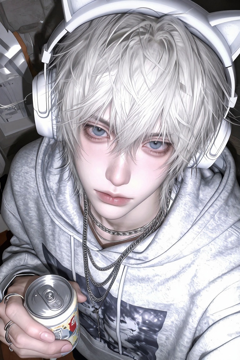 1 man,  solo,  white hair on Tensor.Art
