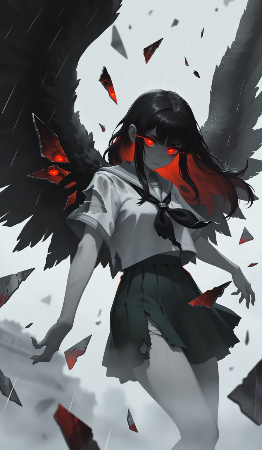1girl,  solo,  floating in midair on Tensor.Art