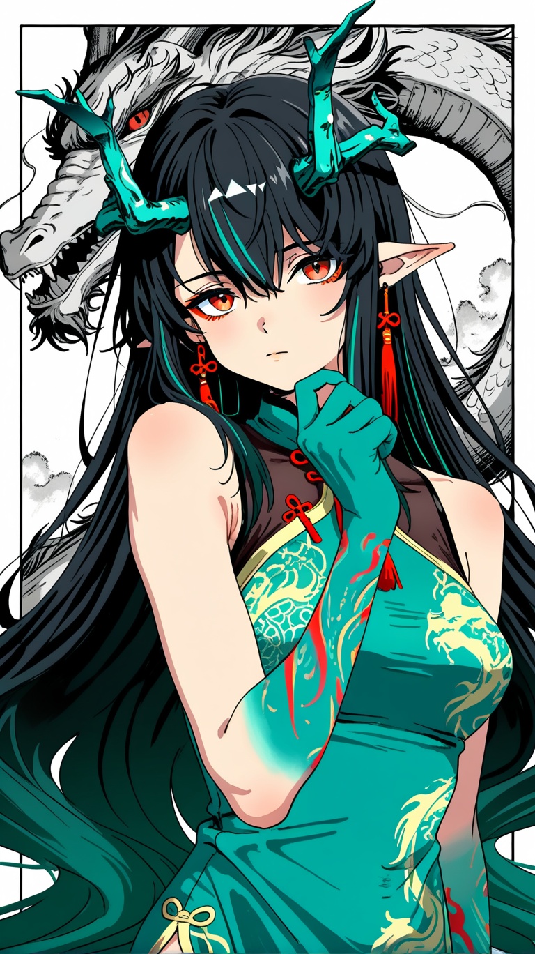 1girl,  solo,  long hair on Tensor.Art