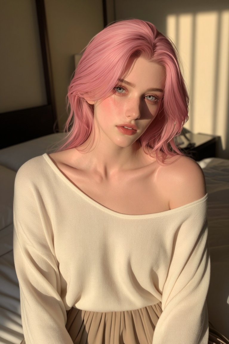 C☆MBOY. A highly detailed photorealistic portrait of a soft-featured femenine boy,  lithe,  with delicate facial structure...
