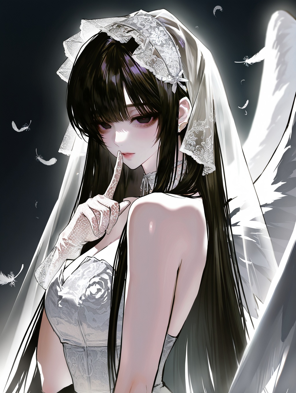 1girl,  solo,  beautiful gothic angel on Tensor.Art