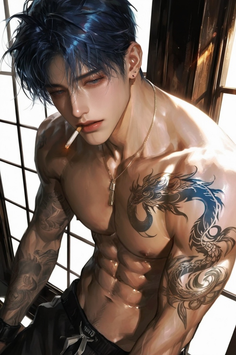 A handsome man,  solo,  cool handsome on Tensor.Art