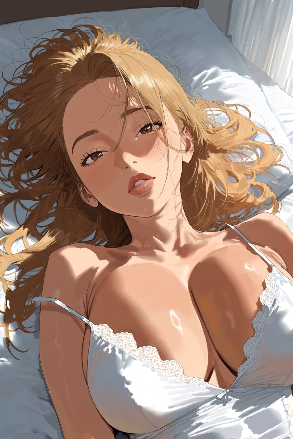 highres,  absurdres,  @hintobento An extreme close-up digital illustration from a bird's-eye view captures a breathtaking...