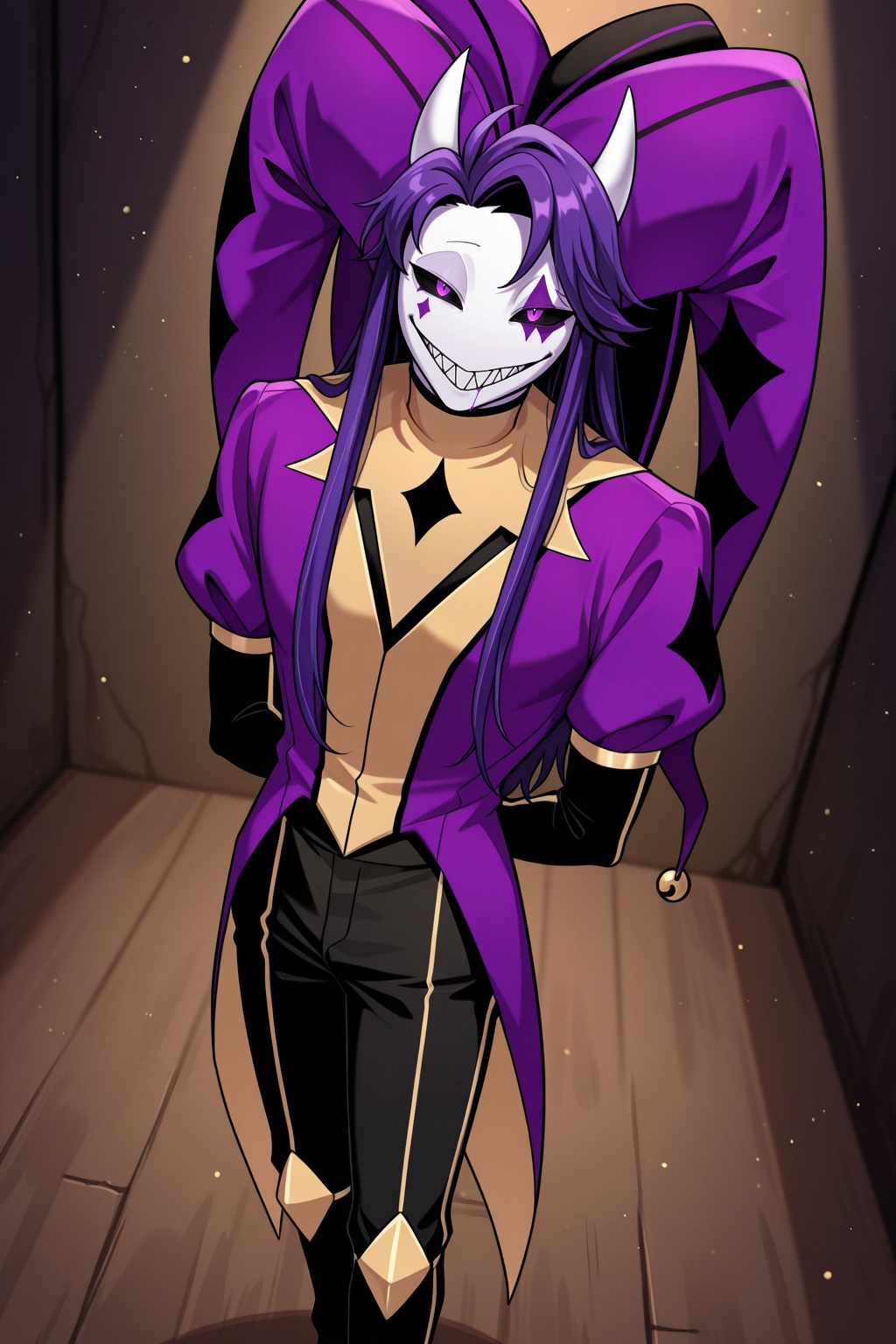 male focus,  1boy,  jester \(the freak circus\) on Tensor.Art