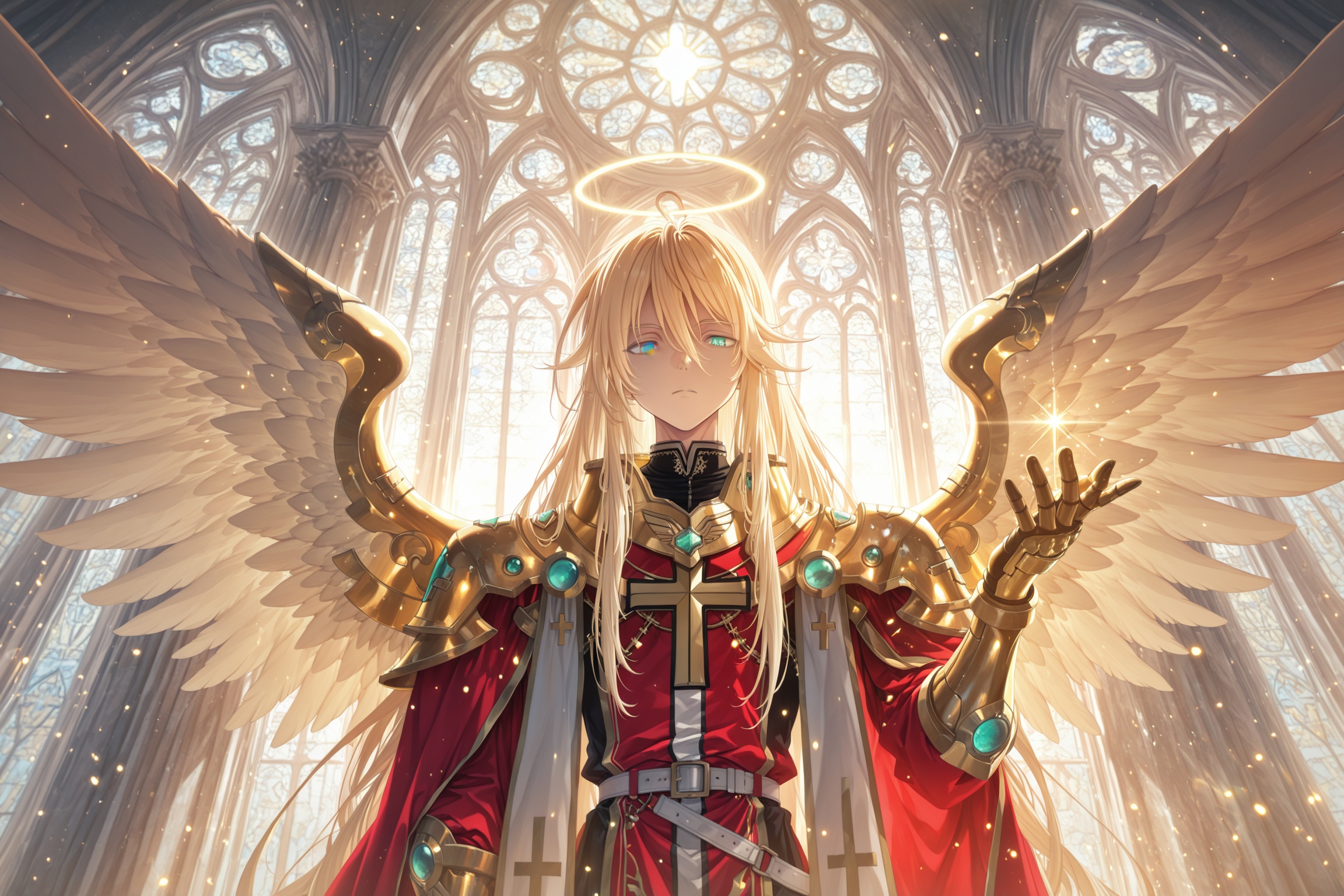 michael_hsdxd_illxl,  ***** male,  long blond hair on Tensor.Art