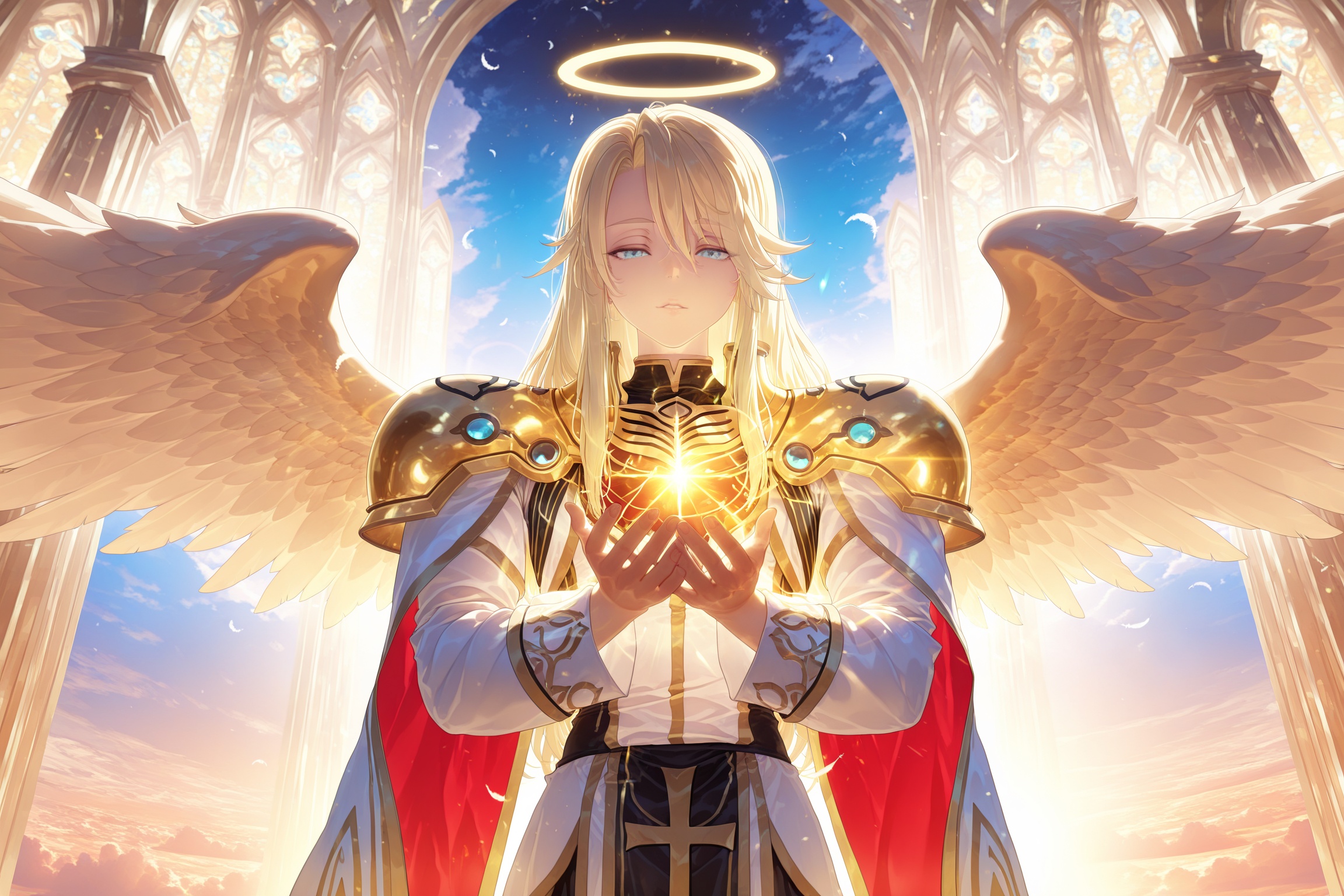 michael_hsdxd_illxl`,  `***** male`,  `long blond hair` on Tensor.Art