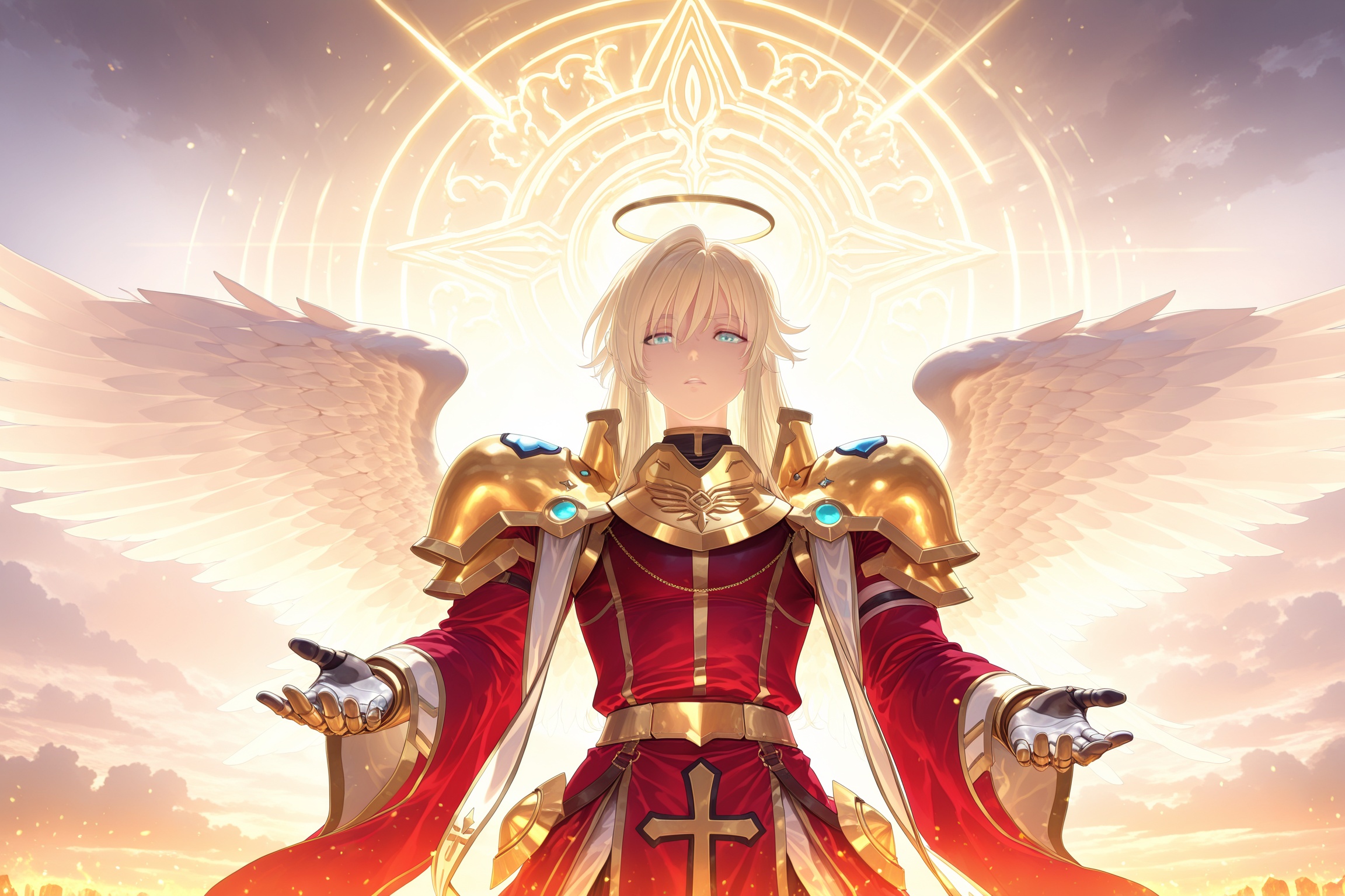 michael_hsdxd_illxl`,  `***** male`,  `long blond hair` on Tensor.Art