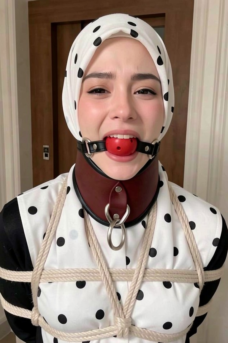 image 1 woman,  image 2 ballgag,  Image 3 posture collar on Tensor.Art