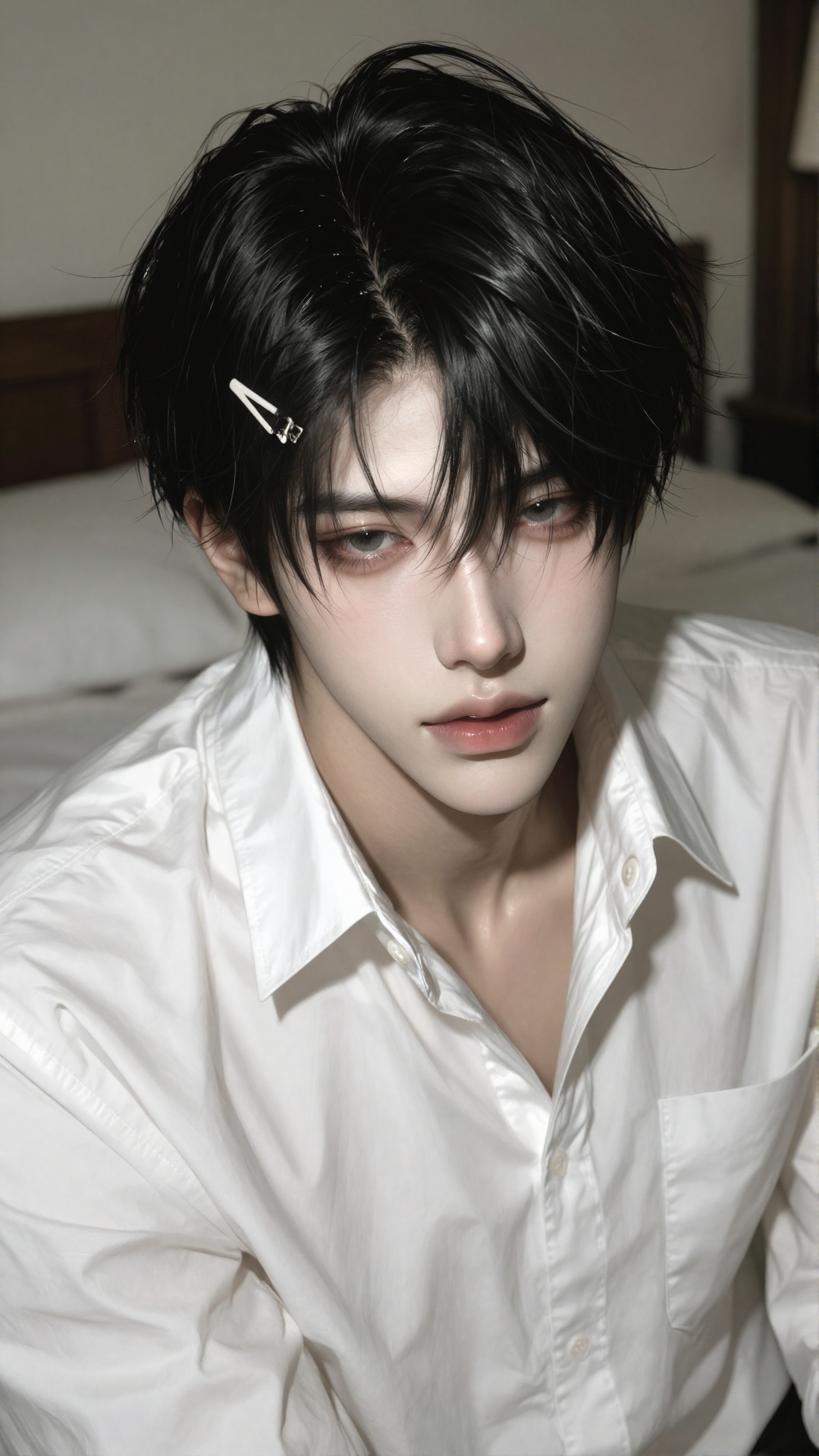 1. A man,  alone,  with black hair on Tensor.Art