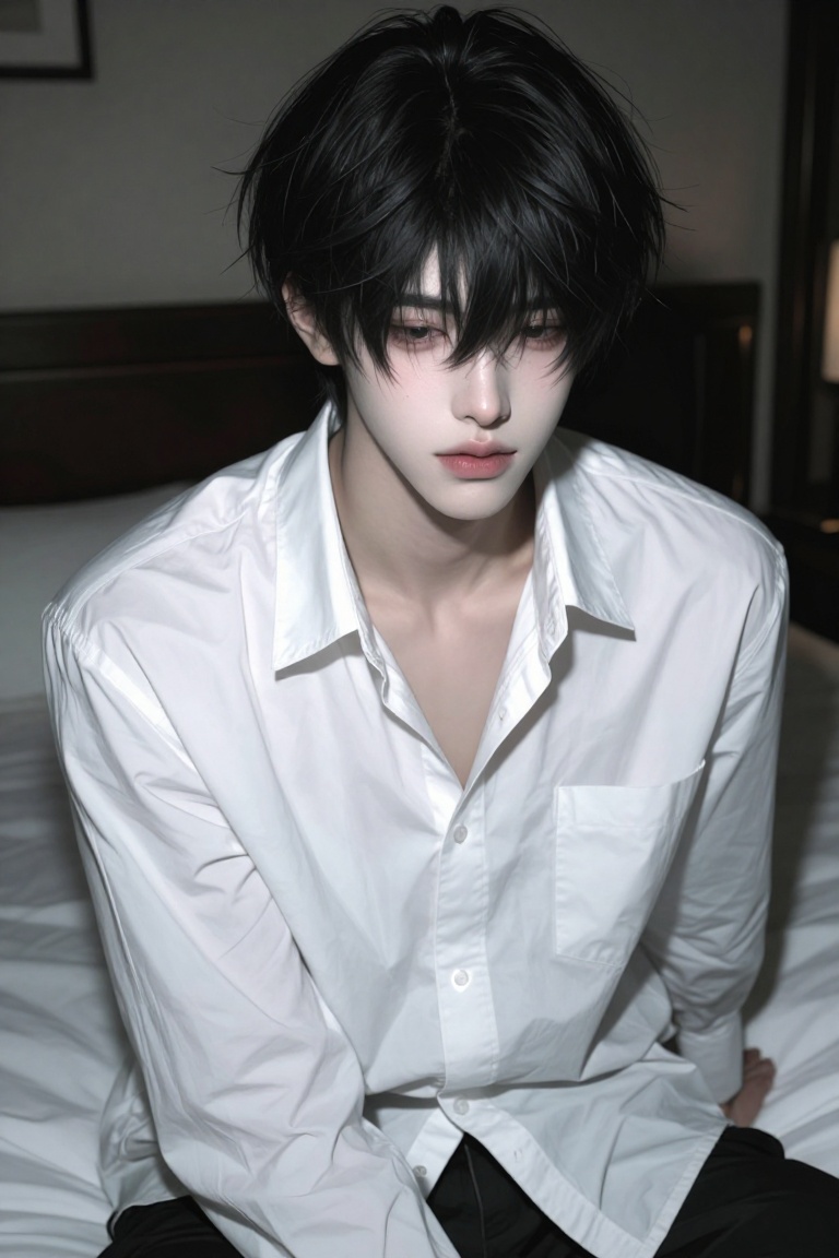 ((1man)),  solo,  handsome sharp-featured male on Tensor.Art