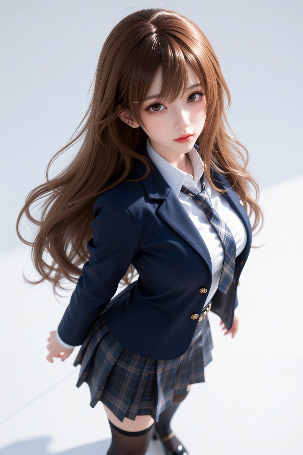 生成一个白色背景女生立绘角色图,  女,  19岁 by 随风而动 on Tensor.Art