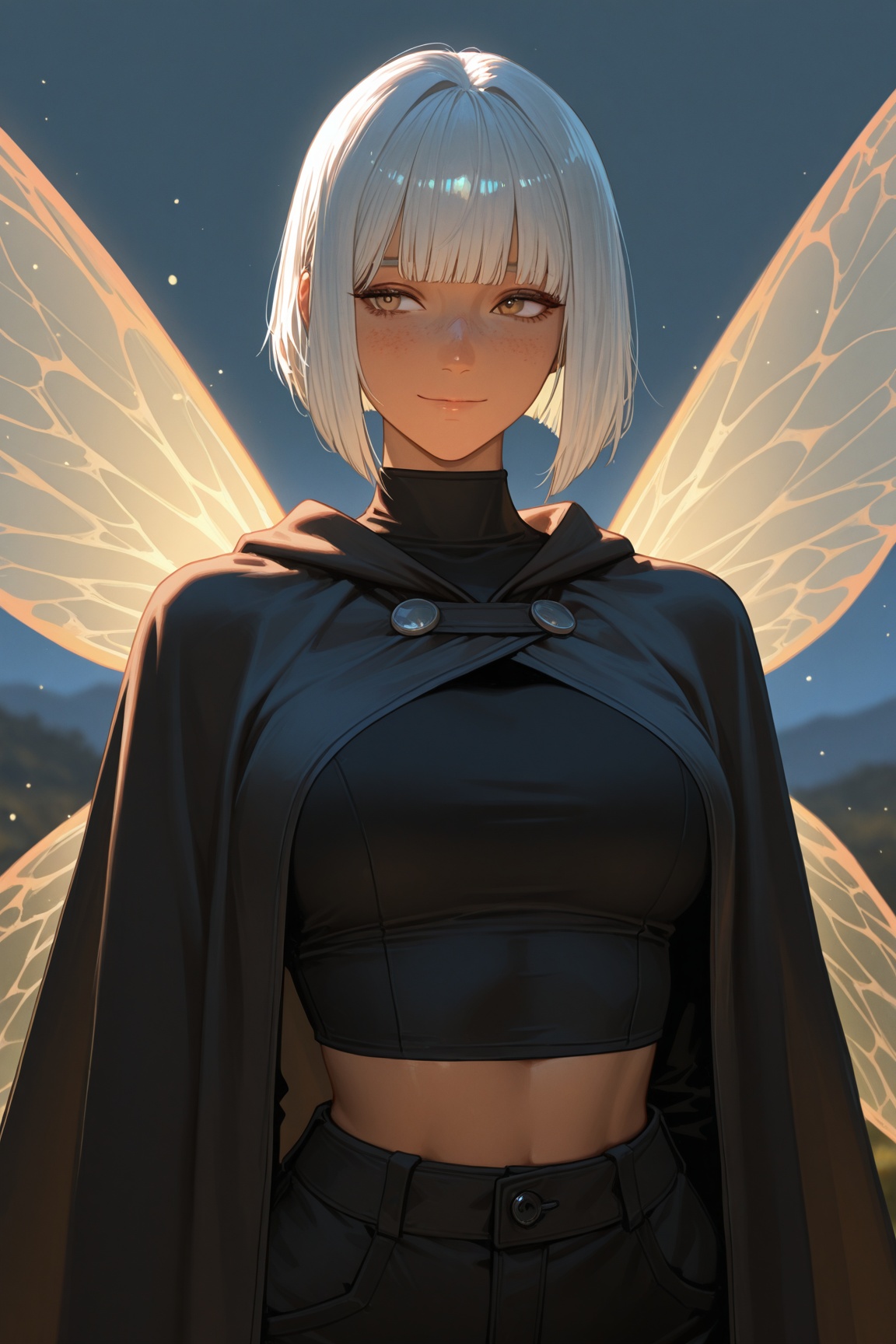 1woman,  fairy woman,  silver bob haircut on Tensor.Art