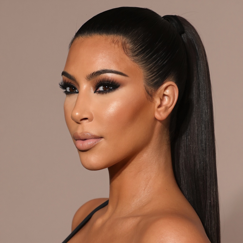 High-end social-media beauty campaign close-up,  three-quarter face composition with the gaze carried beyond frame-left an...