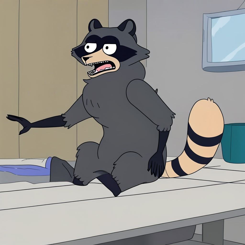 scumbag raccoon,  feral,  solo on Tensor.Art