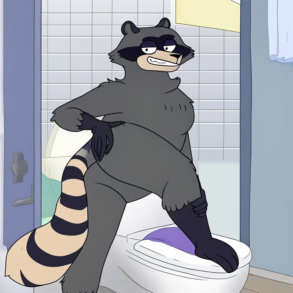 scumbag raccoon,  feral,  solo on Tensor.Art