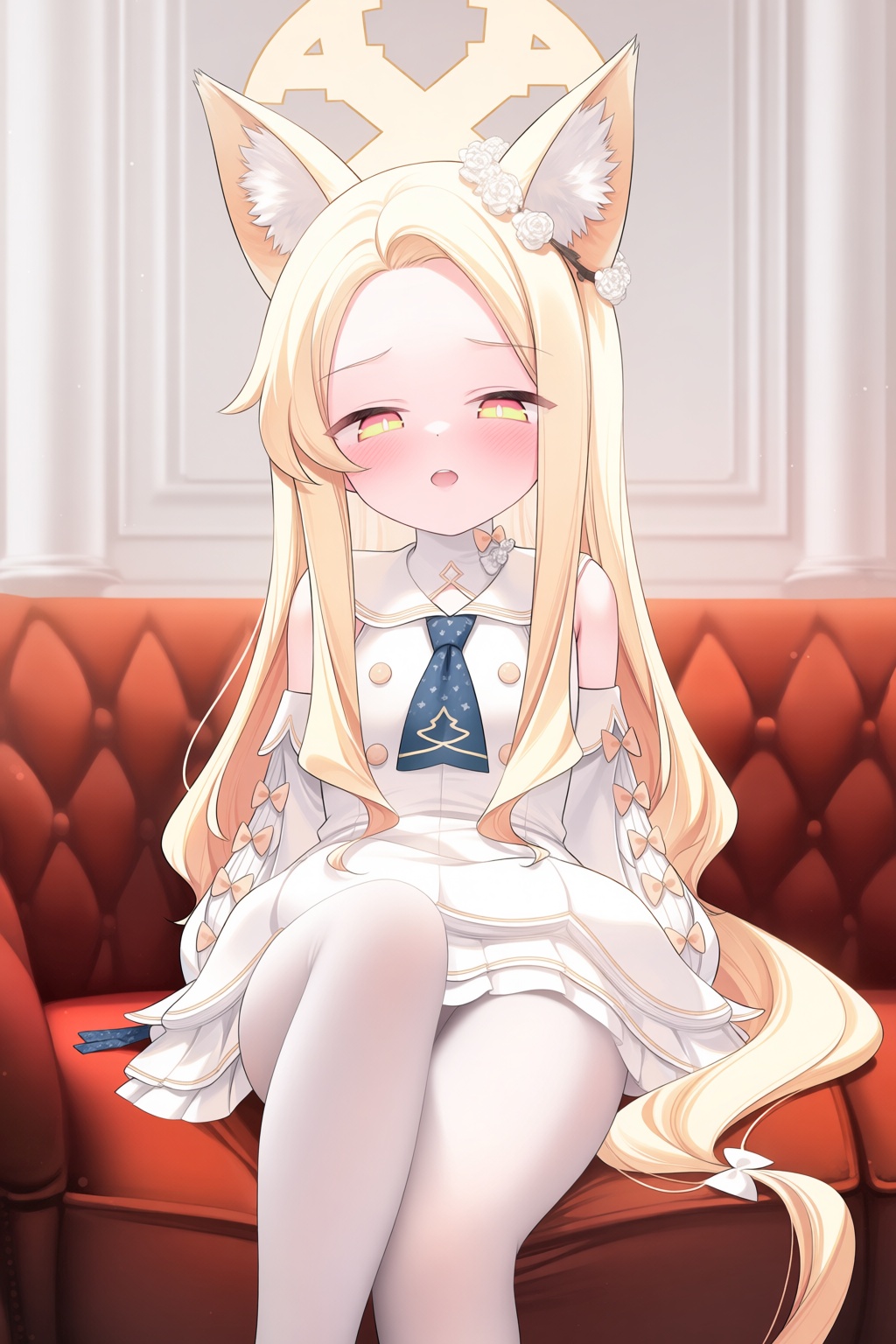 seia \(blue archive\),  1girl,  animal ear fluff on Tensor.Art