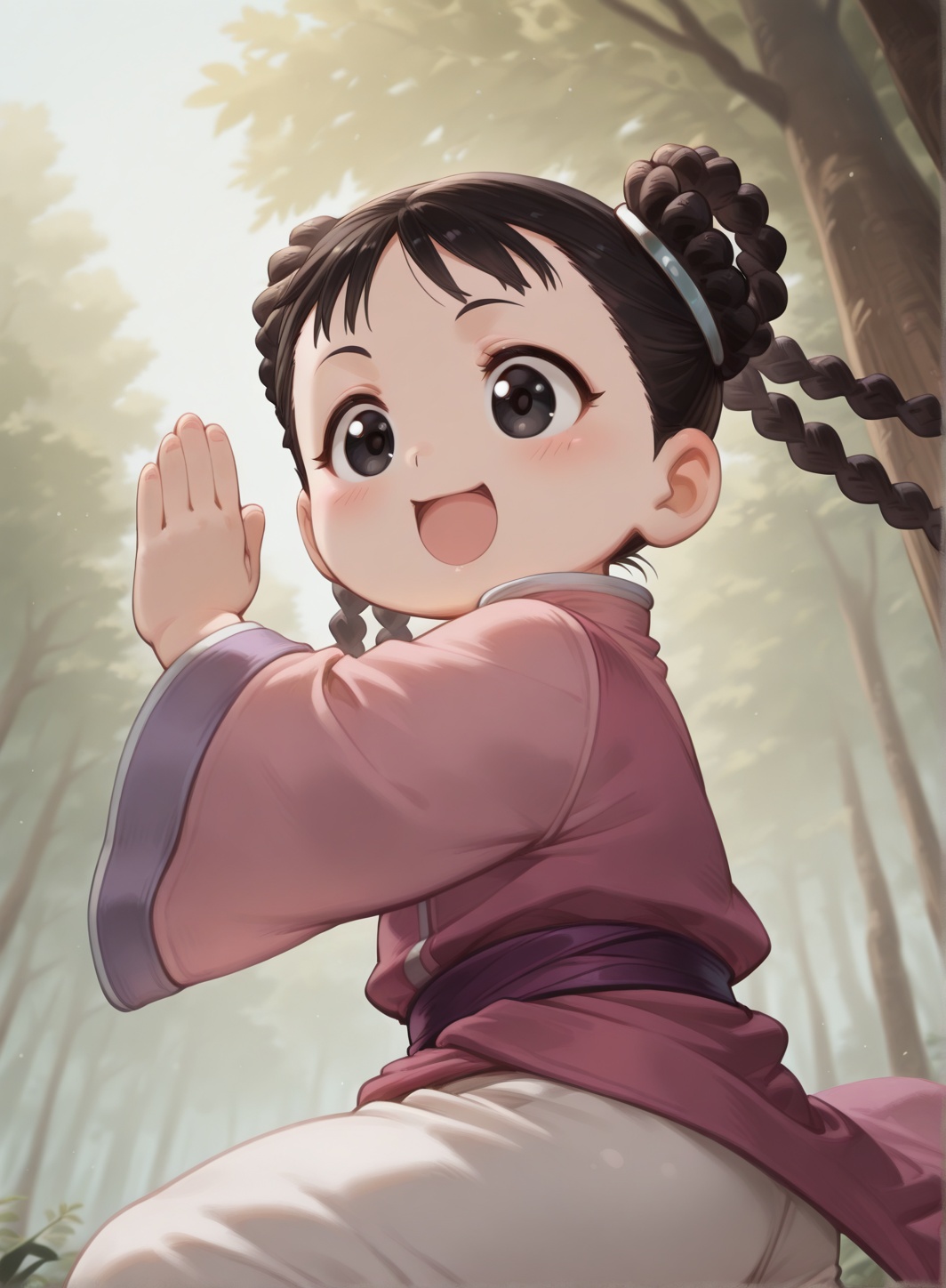 blurry background,  (Perfect hand anatomy),  highly detailed on Tensor.Art