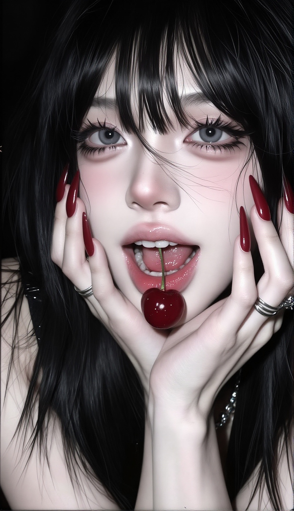 1 girl,  solo,  extreme close-up portrait on Tensor.Art