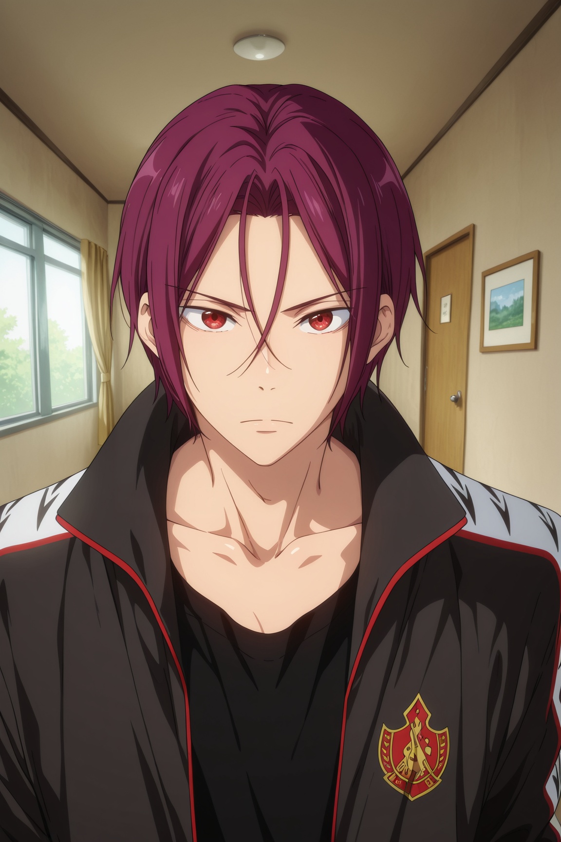 rin matsuoka,  red hair,  red eyes on Tensor.Art