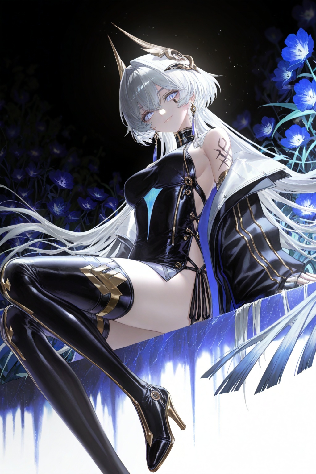 stockings,  carlotta montelli\(wuthering waves\),  carlotta montelli\(wuthering waves\) by 月大魔王|The Moonly Demon King on T...
