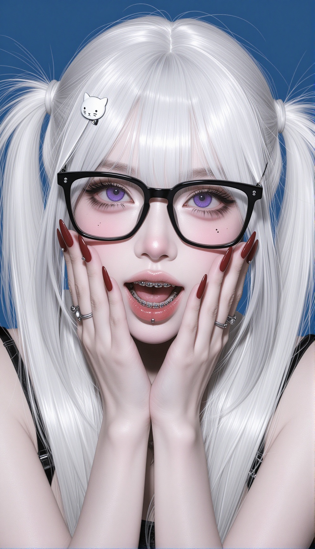 1 girl,  solo,  extreme close-up portrait on Tensor.Art