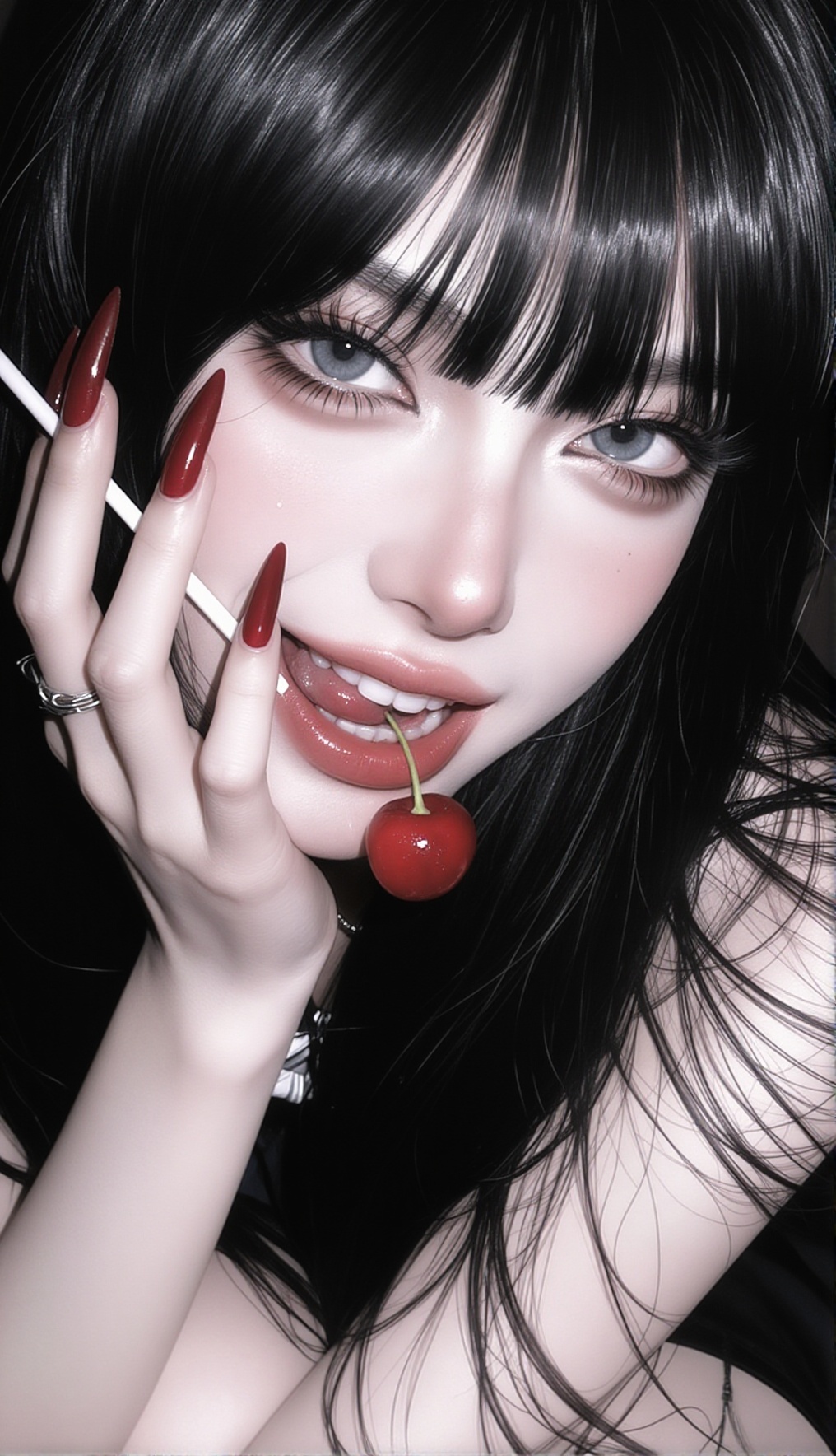 1 girl,  solo,  extreme close-up portrait on Tensor.Art