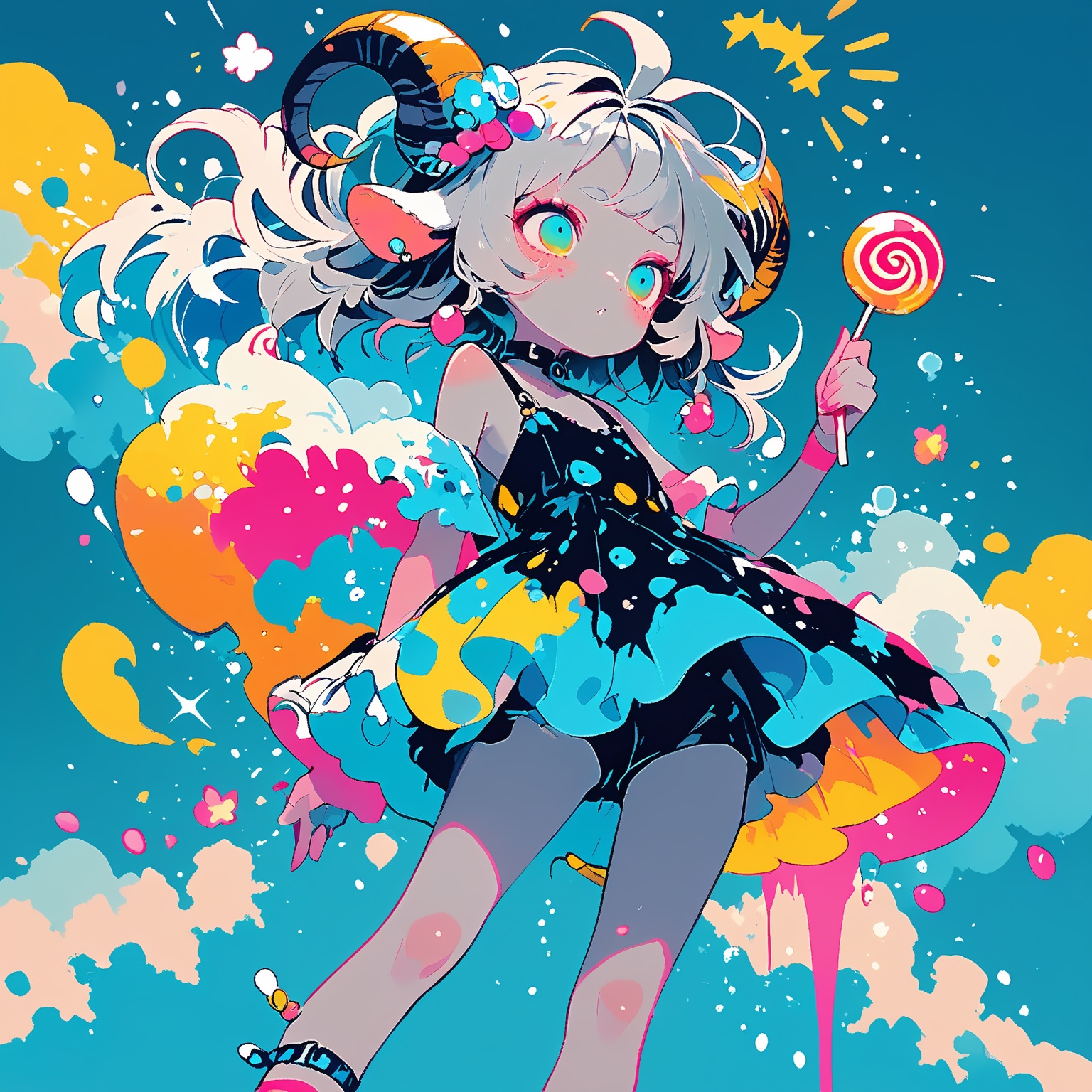 children's doodle style,  Colorful pop art,  candy pop on Tensor.Art