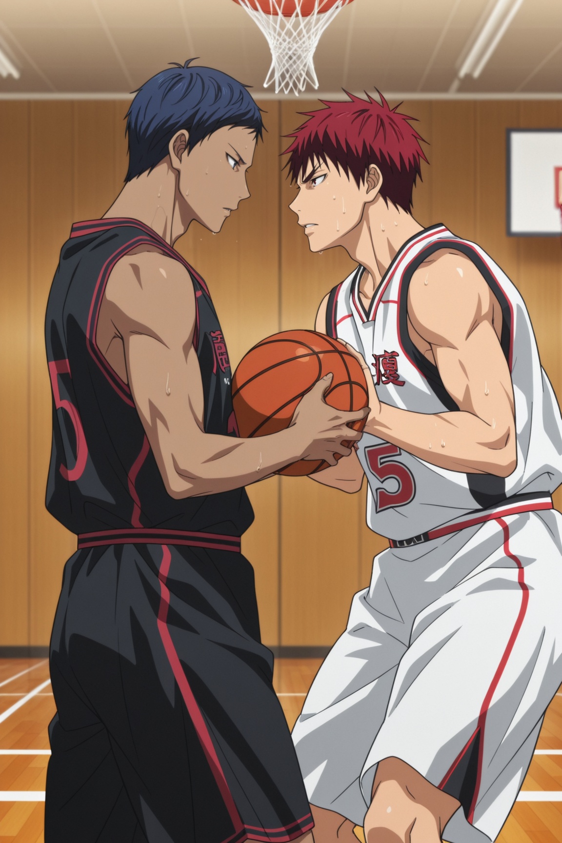 daiki aomine,  blue hair,  blue eyes on Tensor.Art