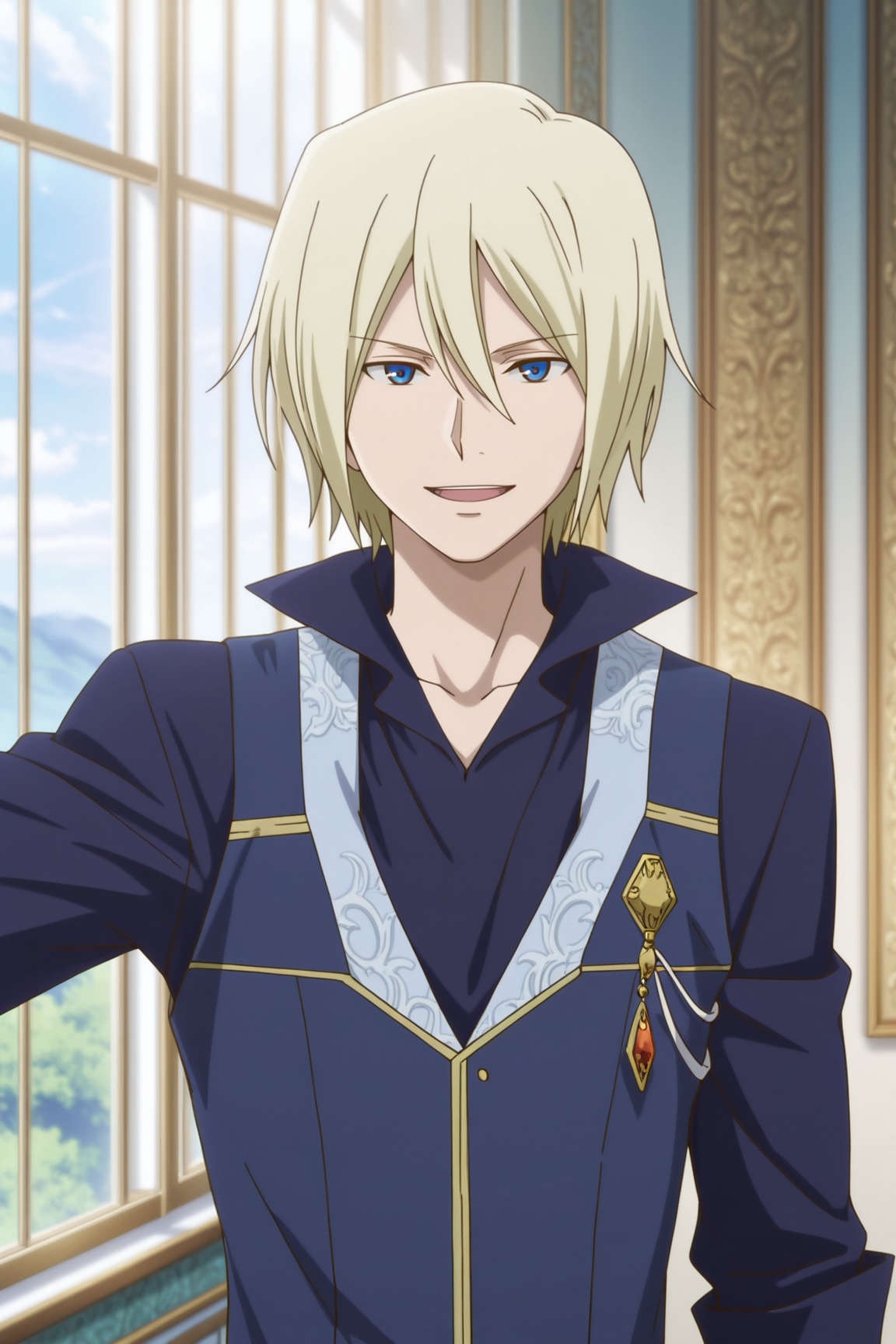izana wistaria,  blonde hair,  blue eyes on Tensor.Art