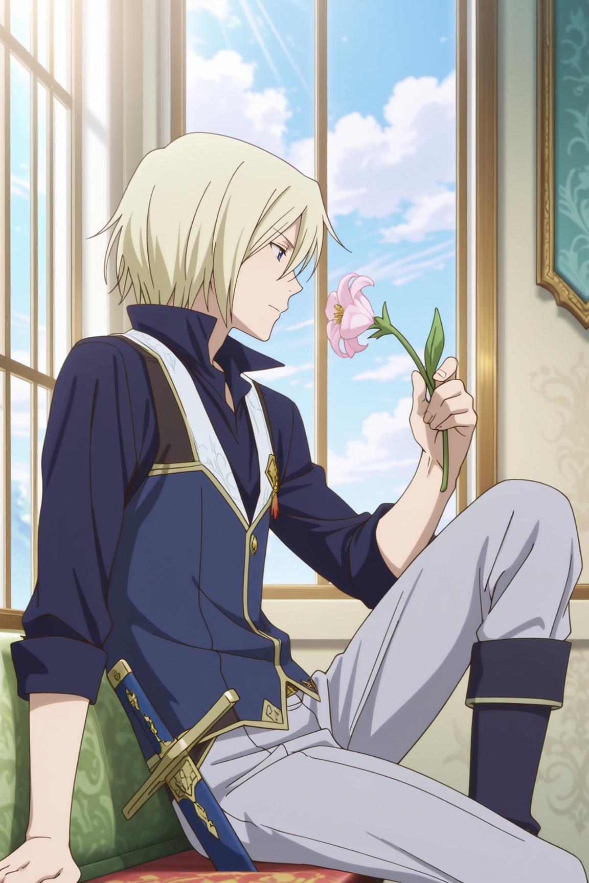 izana wistaria,  blonde hair,  blue eyes on Tensor.Art