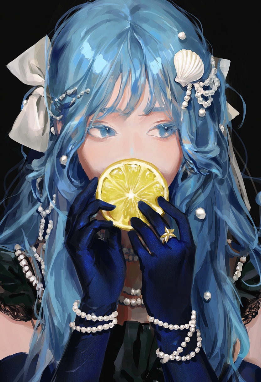 sett1,  lemon,  pearl \(gemstone\) on Tensor.Art