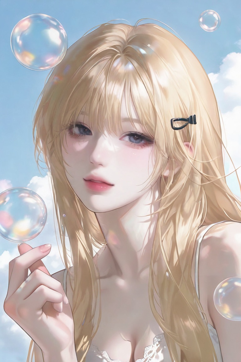 1girl,  solo,  long straight hair on Tensor.Art