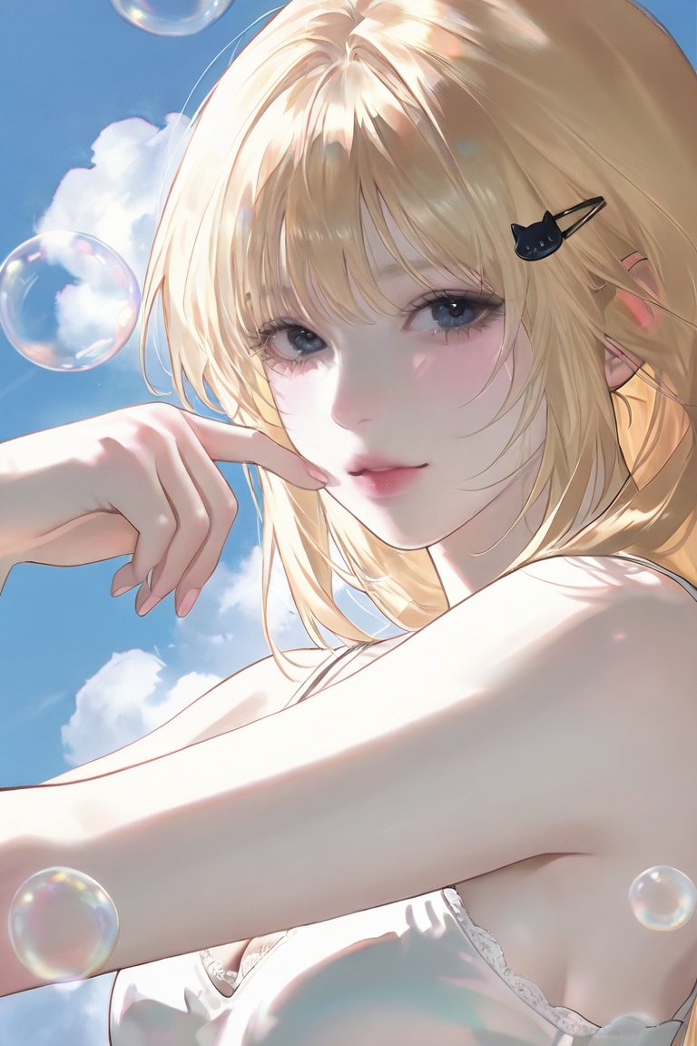 1girl,  solo,  long straight hair on Tensor.Art